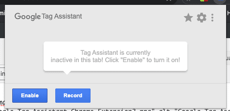 Enable Google Tag Assistant