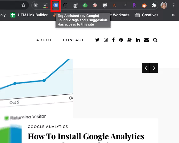 Google Tag Assistant Chrome Extension